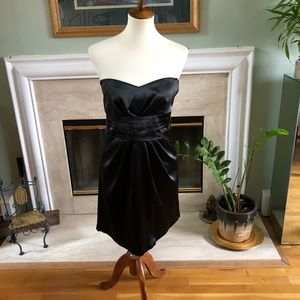 As U Wish Black Satin dress